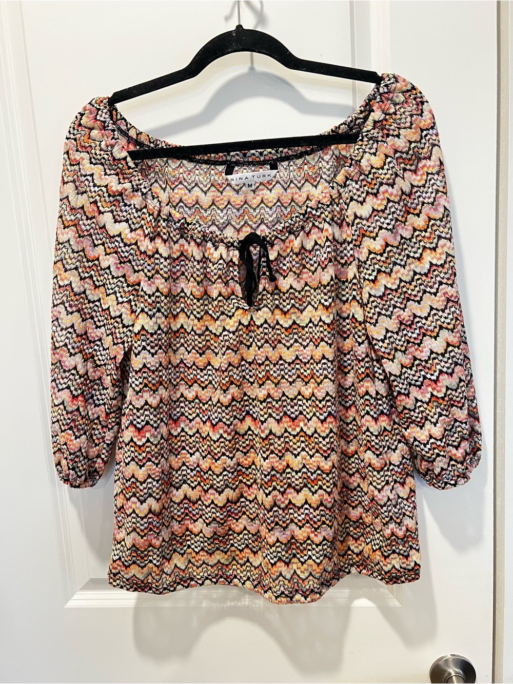 Trina Turk  Multicolor Peasant Top